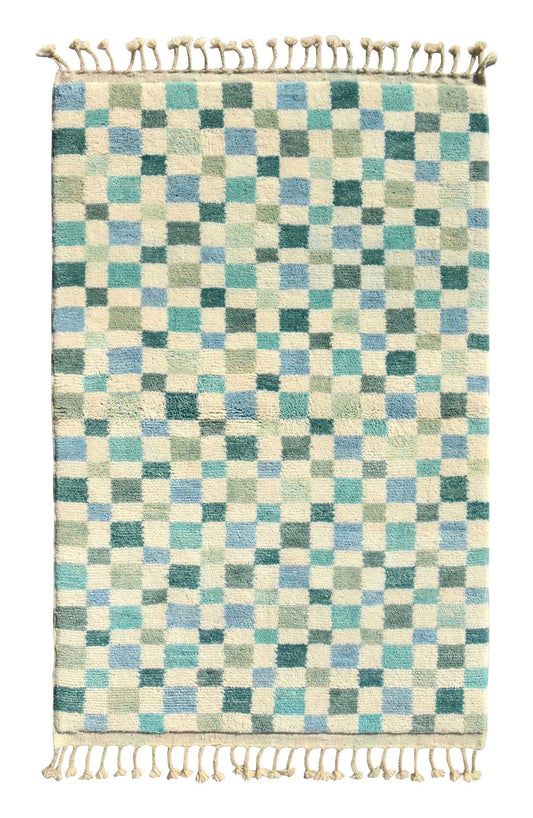 Cool Check Accent Rug