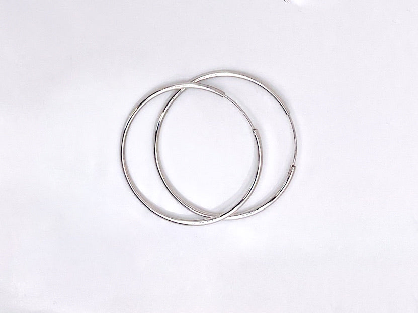 Large Sterling Hoops