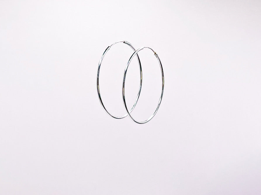 Large Sterling Hoops