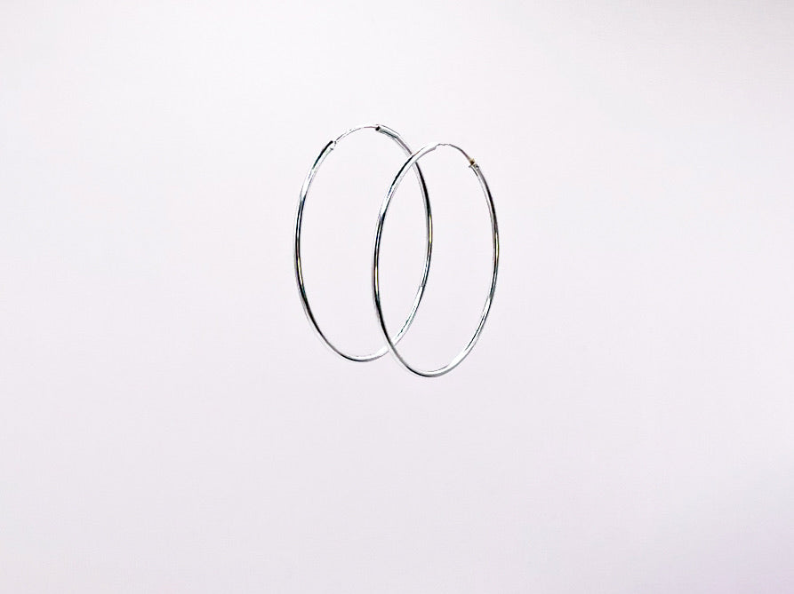 Extra-Large Sterling Hoops