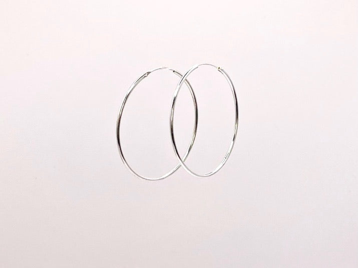 Large Sterling Hoops